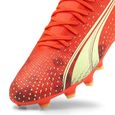 Chaussures football - Homme - PUMA - ULTRA MATCH - Rouge corail et jaune - Crampons moulés-2