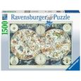 Puzzle 1500 pièces - Mappemonde des animaux fantastiques - Ravensburger - Paysage et nature - Intérieur-2
