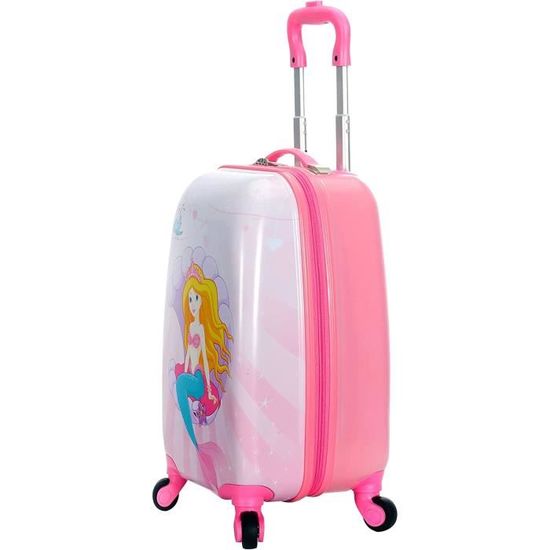 Valise Cabine Enfant 55x35x25 Cm - Design Licorne Blanc, Roulettes, Serrure à Combinaison - Personnalisable, Pour Fille, Voyage - 7