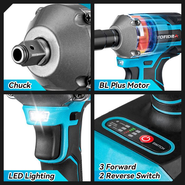 Clé à Choc électrique Wuber 2200W 800Nm - 1/2 Pouce Avec Coffret - Fabriqué En Pologne
