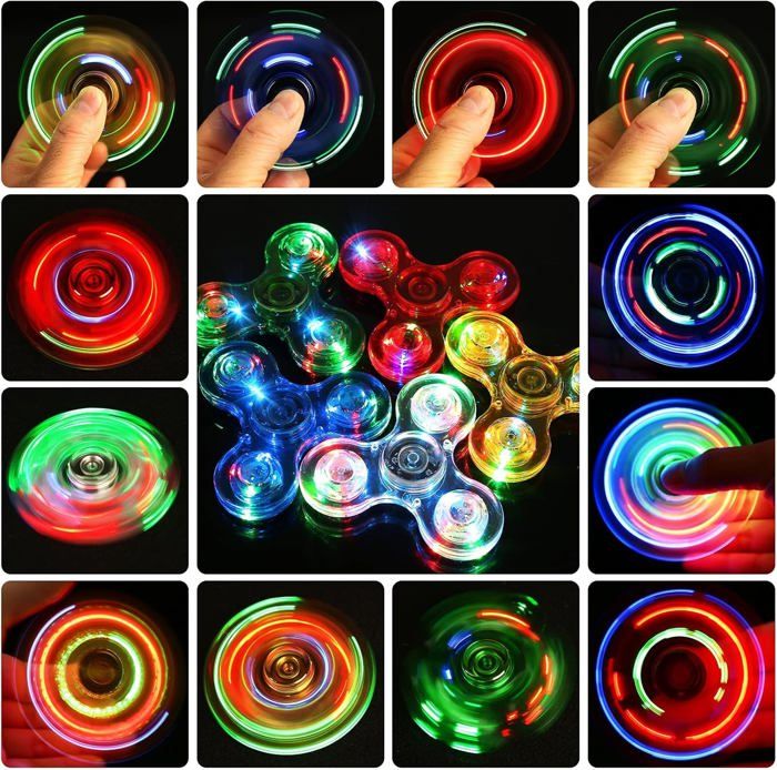Jouet Fidget Lumineux LED Pour Enfants – Cristal Qui Clignote – Anti-stress Et Cadeau Pour Fête