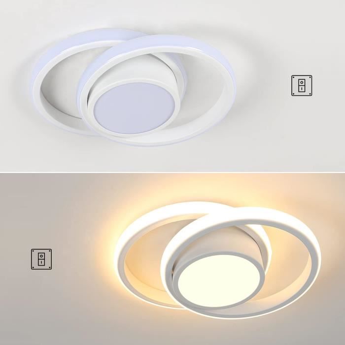 DELIPOP LED Plafondlamp, 30 W 3600 LM Moderne Plafondlamp, Zwarte