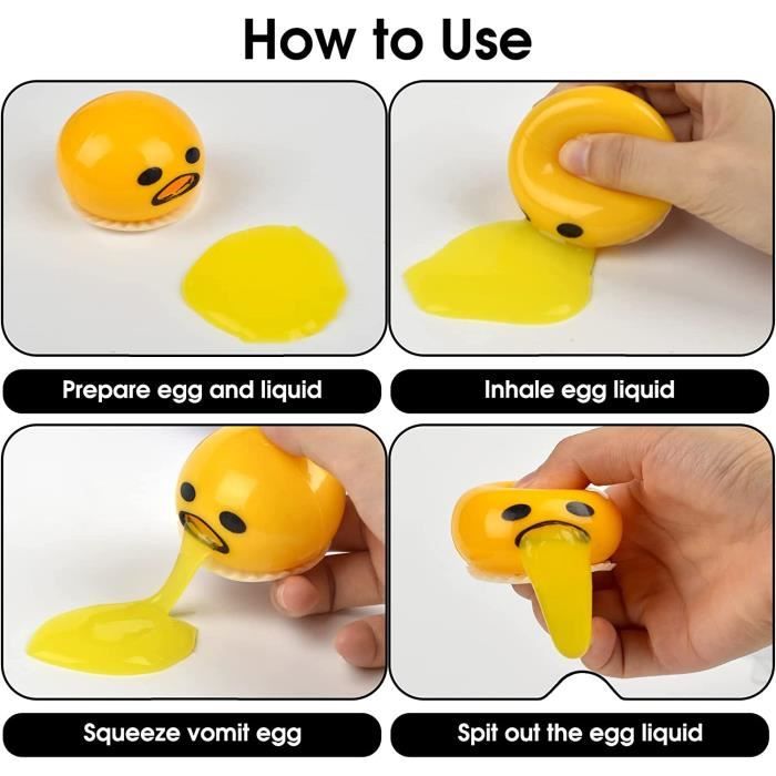 Balle anti-Stress avec œuf jaune, jouet amusant, anti-Stress - AliExpress