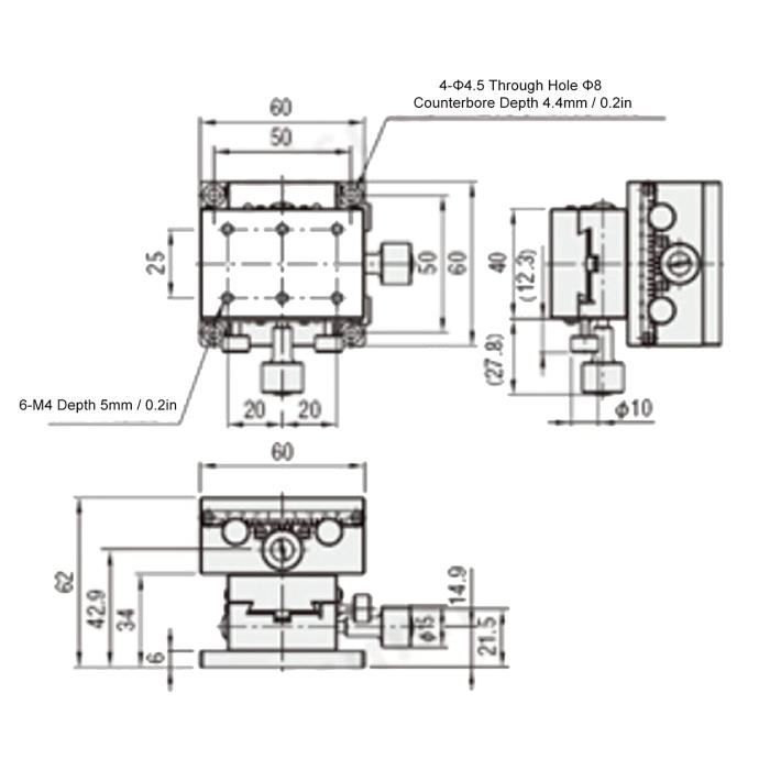 Jack de Laboratoire Coulissant Optique de la Plate-Forme d Jack de Laboratoire Coulissant Optique de la Plate-Forme d