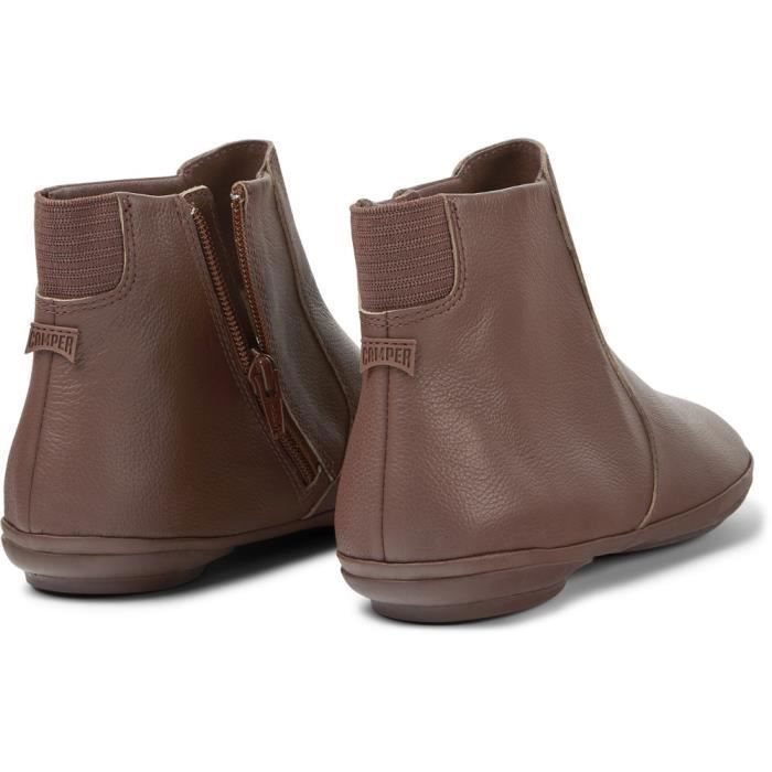 Bottines femme CAMPER Right Nina Cuir Bordeaux Rouge