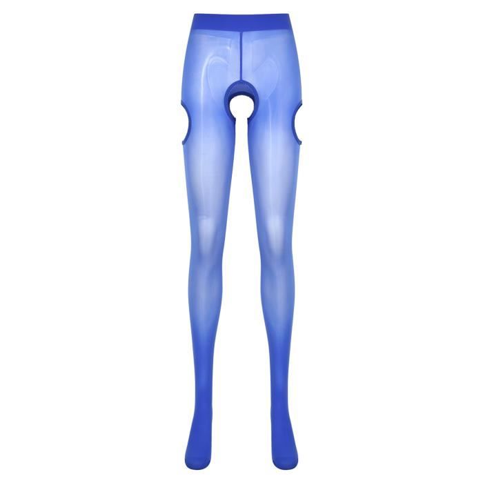Collants Femme Ouverts Avec Entrejambe Ouvert - Transparent Brillant Huilé - Nylon/élasthanne - Neuf Sans étiquette