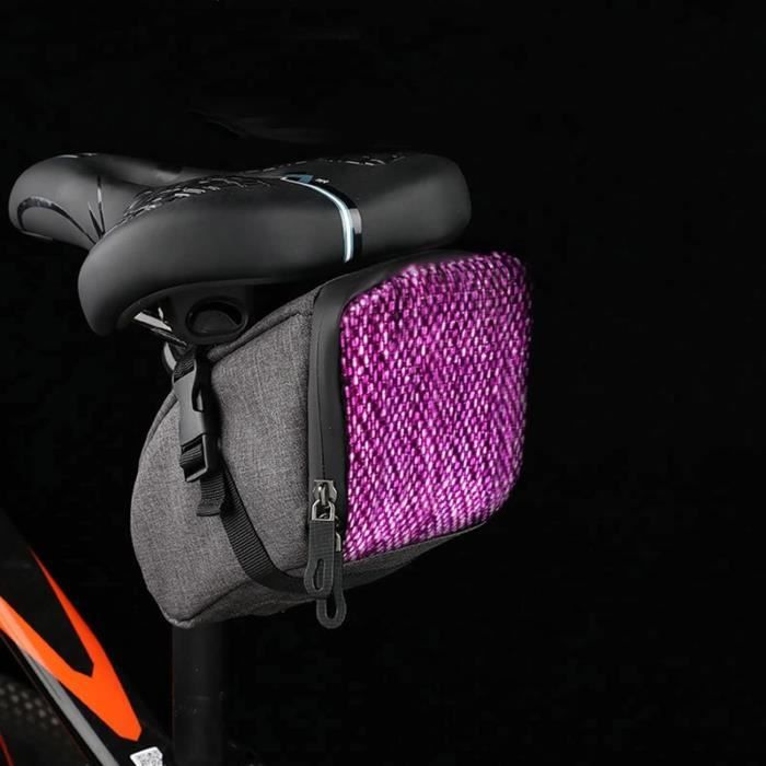 Sacoche de selle de vélo avec lumière - Sous la coque de siège