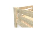Lit Mezzanine Alpage bois + escalier cube hauteur réglable - Couleur - Brut, Dimensions - 120x200-3