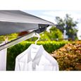 LEIFHEIT 82100 Séchoir parapluie LinoProtect 400, étendoir parapluie avec toit étanche, séchoir jardin inclus douille de sol-3