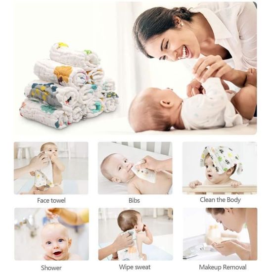 Debarbouillettes Bebe En Mousseline 10pcs Reutilisables 100 Coton Biologique Naturel 30x30cm Serviette Visage Bebe Extra Douces Cdiscount Puericulture Eveil Bebe