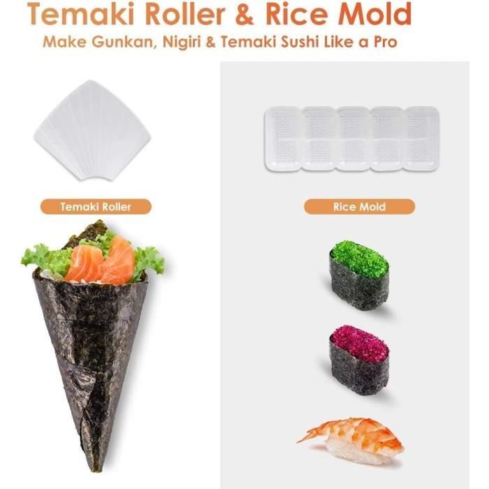Kit Sushi Maki Complet en Bambou – Sushi Maker Kit – 2 Nattes à