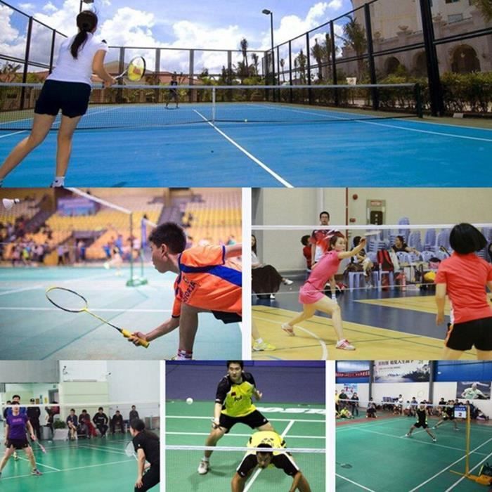 Filet De Volley-Ball Multisports – 2,44 X 3,35 M – Hauteur Réglable 1,98 à 2,4 M – Nylon Et Fer – Pour Jardin, Plage, Gymnase