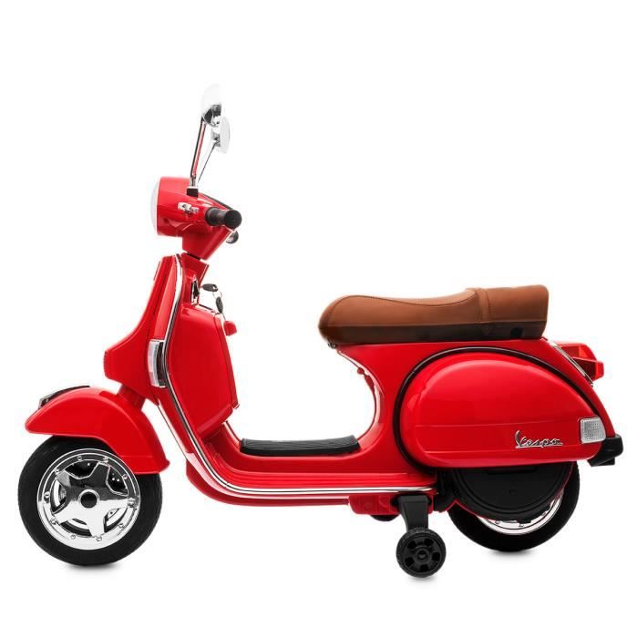 ES-TOYS Vespa Enfant Scooter Moto électrique, 2X 6V Moteurs