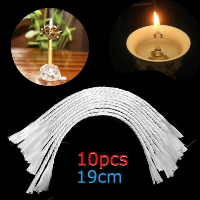 Lot De 24 Mèches Fibres De Verre - Mèches Rechange Lampes à Huile, Torches & Bouteilles