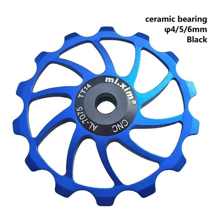 Dioche 2 Pièces Galets Dérailleur Vélo 11T Rouge – Roulements à Billes Aluminium CNC – Compatibles 7-10 Vitesses