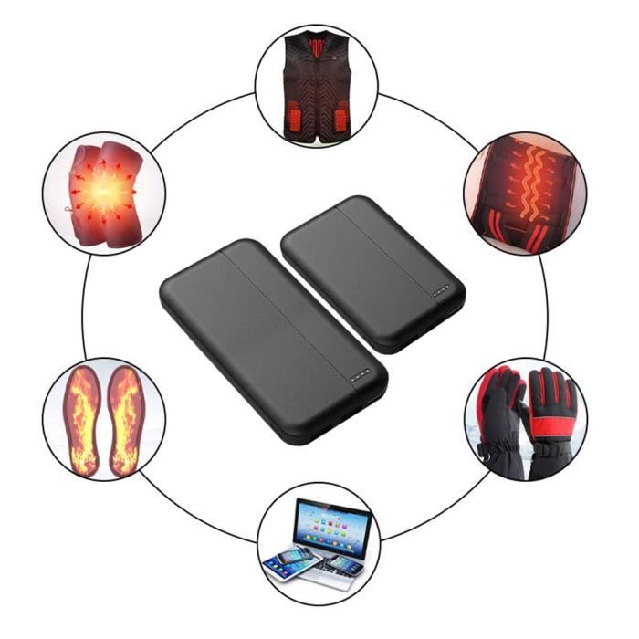 Batterie externe portable à charge rapide pour chauffage, mini chargeur,  20000mAh, batterie externe pour veste chauffante, écharpe, chaussettes,  gants - AliExpress