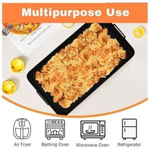 Ninipie Moule Silicone Accessoires Air Fryer pour Philips Série 1000 Double Panier 7.1L, 3PCS Réutilisable Plat Airfryer Liners Accessories pour Philips Dual Panier Friteuse à Air (NA154/00