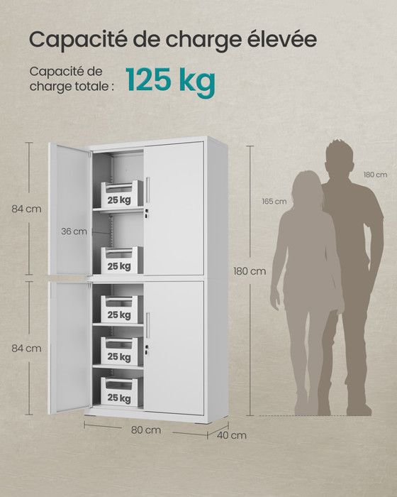 Armoire Mobile 3 Tiroirs FLEXISPOT - Rangement Bureau, Roulettes Réglables - Blanc, Format A4 - Pour Bureau Ou Maison - 3