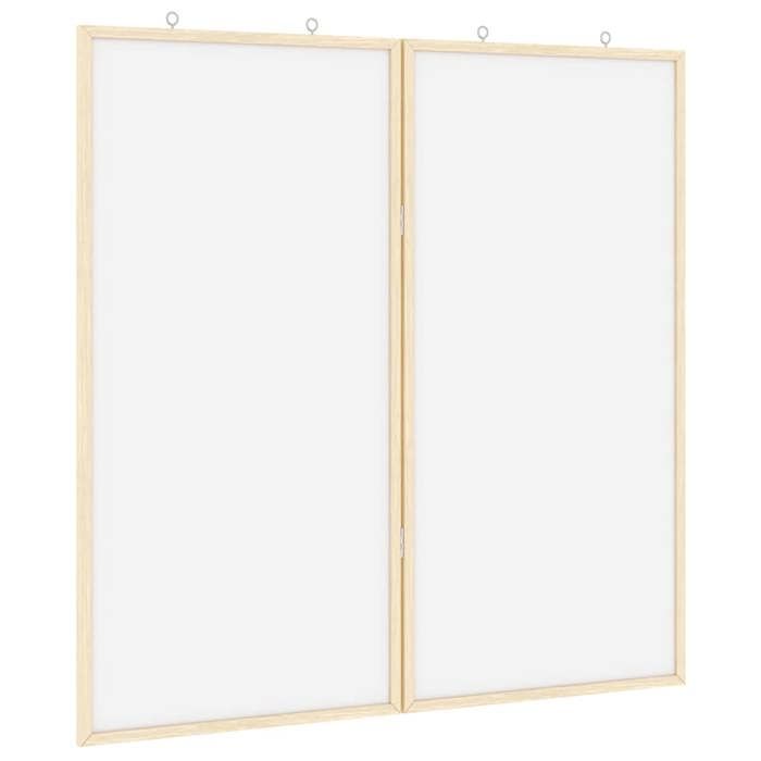 MOT8339-Tableau d'Affichage Blanc 80 x 80 x 1.4 cm Bois de pin massif ...