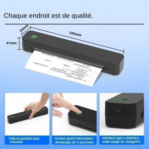 Mini Imprimante Thermique Portable – Idéale Pour étiquettes – Prête à L'emploi