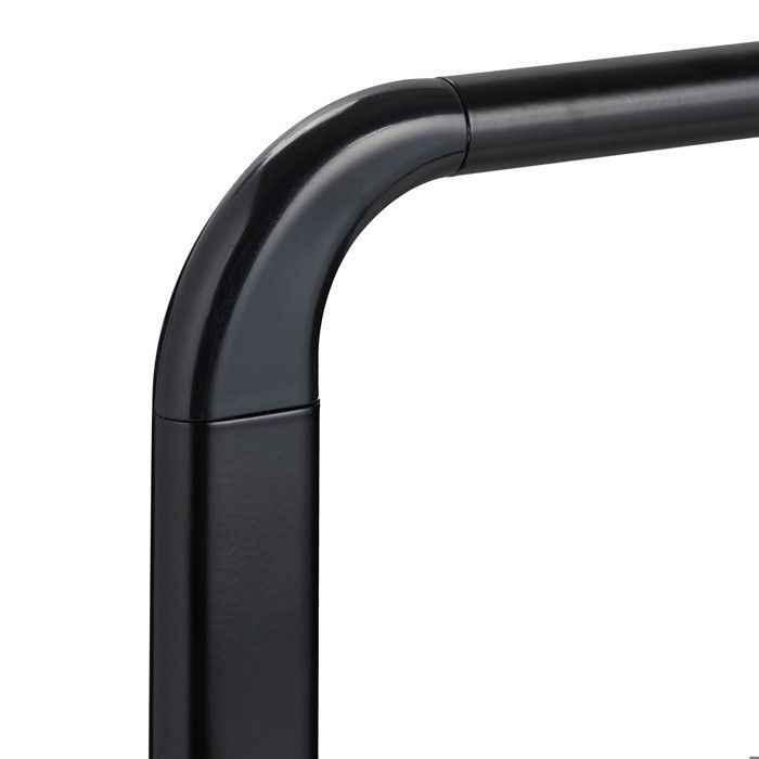 Porte-serviettes 3 Barres Relaxdays - Non Fixe, En Fer Et Bambou, Dimensions 76x45x21.5 Cm, Noir/nature
