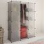 Armoire Modulaire Meuble De Rangement 9 Compartiments Blanc 37 X
