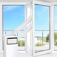 400CM Kit Joint de Fenêtre Climatisation Mobile avec Double Fermeture éclair, Étanche Calfeutrage de Fenêtre pour Climatiseurs