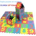 Tapis de jeu en mousse pour enfants - Dealwe - Alphabet et chiffres - 72 pièces-0
