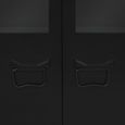 Maison déco[59795] Buffet Commode Meuble de rangement - Bahut bas Métal de style industriel 120 x 35 x 70 cm Noir-0