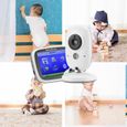 Floureon VB603 Écoute Bébé Babyphone Numérique sans Fil 2.4GHz Écran LCD 3.2’’ Caméra Vision Nocturne Grand Angle de Vue Longue-0