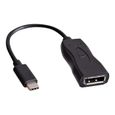 V7 Adaptateur Type C Mâle USB to DisplayPort Femelle Audio/Vidéo numérique - Noir-0