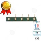 CONFOZEN Patère - CONFO® - Cintre derrière la porte - Vert foncé - 5 crochets - Style scandinave