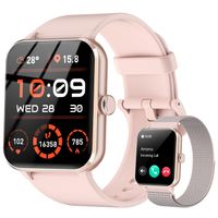 Blackview R50 Montre connectée femme Appel Bluetooth Notification Message 100 Modes sportifs Santé des femmes pour iOS Android-rose