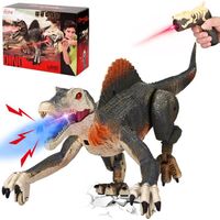 Jouets de dinosaure télécommandés pour enfant - Jouets de dinosaure à pied pour garçons 5-7, RC Jurassic Velociraptor Toys 8-12