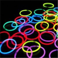 Bracelets lumineux - Tube de 100 - Couleurs assorties - Adulte - 20 cm