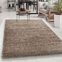 Tapis Salon à Poils Longs Pétrole - 80x150 Cm - Polyester Super Doux - Pour Chambre, Bureau, Salon