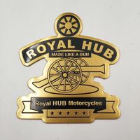 Royal Enfield-12 - Badge emblème pour moto, autocollant de haute qualité, standard en aluminium, pour balle 3