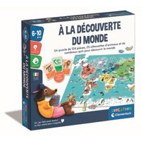 Clementoni - Puzzle à la découverte du monde - Avec activités, défis, tombola et jeu de recherche - Dés 6 ans