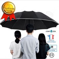 CONFO® Parapluie pliant pour femme, utilisation robuste, grand grand parapluie 2-3 personnes