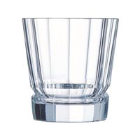 6 verres à eau, jus et soda 32cl Macassar - Cristal d'Arques - Verre ultra transparent au design vintage 99 Transparent