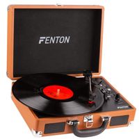 Platine vinyle vintage Bluetooth Fenton RP115F - 3 vitesses - Marron