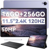 Blackview MEGA1 Tablette Tactile 11.5" 120Hz Android 13 2.4G+5G Wifi, RAM 16 Go ROM 256 Go/SD 1 To 8800mAh Mode PC Dual Sim - Violet