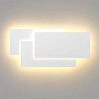 UNI Applique Mural Intérieur Blanc Lampe Mural LED 24W Blanc Chaud Modern Eclairage Décoration