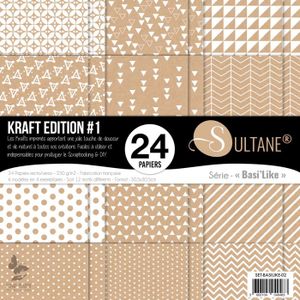 PAPIER CRÉATIF Sultane - SET-BASILIKE-02 - Papier creatif, Couleur, Grand