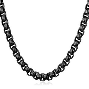 Chaine acier noir homme