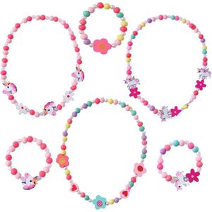 BRACELET - GOURMETTE Bracelet Fille Bijoux Enfants - Licorne Perles Collier Et Bracelet - Princesse Collier Bracelet