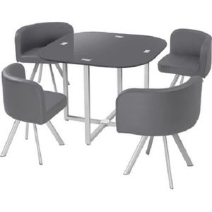 TABLE À MANGER COMPLÈTE Ensemble Table et 4 chaises de repas Design MALAGA
