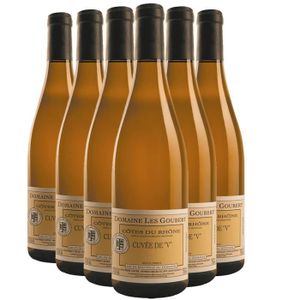 VIN BLANC Côtes du Rhône Cuvée de V Blanc 2019 - Lot de 6x75