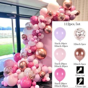 Kit Arche 200 Ballons Rose Gold, Rose Pastel - Les Bambetises