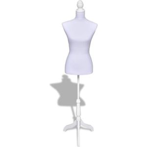 JLXJ Mannequins Couture Femelle Support de Mannequin avec Roue de Roulement Ajustable Grande Taille Mannequin de Couture Size : Small 80 pour Couturiers Blanc Mousse Mannequin Demi-Corps